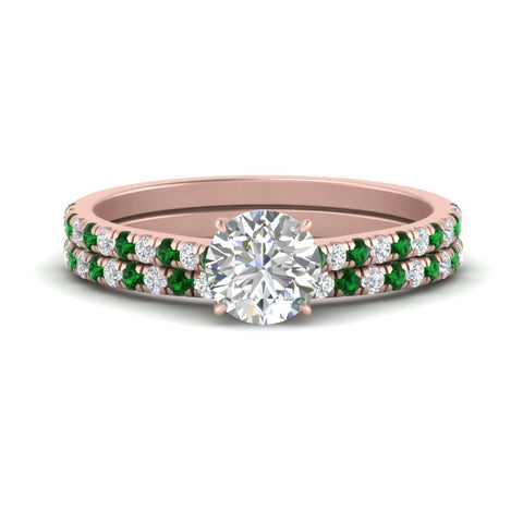 french-pave-round-petite-emerald-wedding-ring-set-in-FD9918ROGEMGRANGLE3-NL-RG-B1