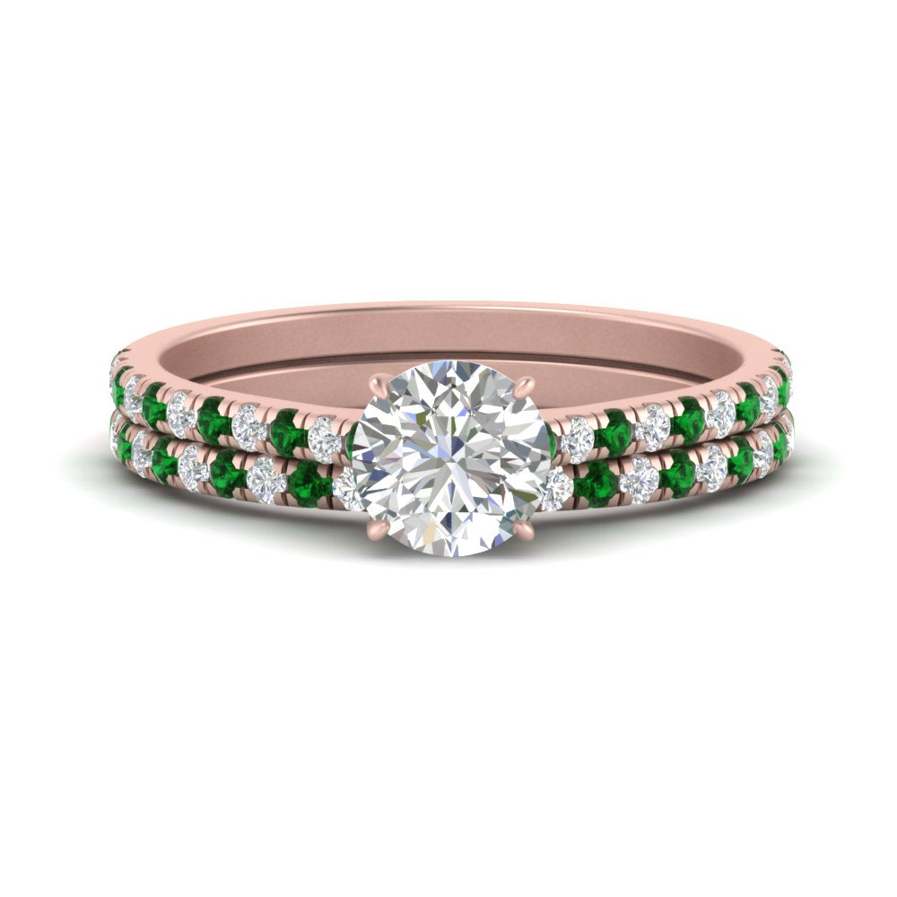 french-pave-round-petite-emerald-wedding-ring-set-in-FD9918ROGEMGRANGLE3-NL-RG-B1