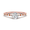 Load image into Gallery viewer, french-pave-round-petite-orange-sapphire-engagement-ring-in-FD9918RORGSAORANGLE3-NL-RG