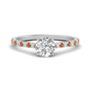 Load image into Gallery viewer, french-pave-round-petite-orange-sapphire-engagement-ring-in-FD9918RORGSAORANGLE3-NL-WG