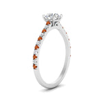 Load image into Gallery viewer, french-pave-round-petite-orange-sapphire-engagement-ring-in-FD9918RORGSAORANGLE3-NL-WG
