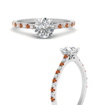 Load image into Gallery viewer, french-pave-round-petite-orange-sapphire-engagement-ring-in-FD9918RORGSAORANGLE3-NL-WG

