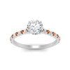 Load image into Gallery viewer, french-pave-round-petite-orange-sapphire-engagement-ring-in-FD9918RORGSAORANGLE3-NL-WG