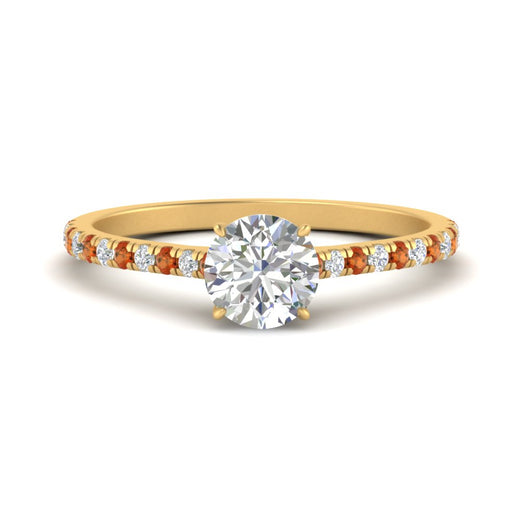 french-pave-round-petite-orange-sapphire-engagement-ring-in-FD9918RORGSAORANGLE3-NL-YG