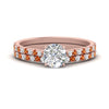 Load image into Gallery viewer, french-pave-round-petite-orange-sapphire-wedding-ring-set-in-FD9918ROGSAORANGLE3-NL-RG-B1