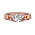 Thumbnail 69 - french-pave-round-petite-orange-sapphire-wedding-ring-set-in-FD9918ROGSAORANGLE3-NL-RG-B1