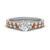 Load image into Gallery viewer, french-pave-round-petite-orange-sapphire-wedding-ring-set-in-FD9918ROGSAORANGLE3-NL-WG-B1