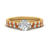 Load image into Gallery viewer, french-pave-round-petite-orange-sapphire-wedding-ring-set-in-FD9918ROGSAORANGLE3-NL-YG-B1