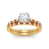 Load image into Gallery viewer, french-pave-round-petite-orange-sapphire-wedding-ring-set-in-FD9918ROGSAORANGLE3-NL-YG-B1