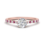 Load image into Gallery viewer, french-pave-round-petite-pink-sapphire-engagement-ring-in-FD9918RORGSADRPIANGLE3-NL-RG
