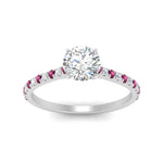 Load image into Gallery viewer, french-pave-round-petite-pink-sapphire-engagement-ring-in-FD9918RORGSADRPIANGLE3-NL-WG
