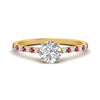 Load image into Gallery viewer, french-pave-round-petite-pink-sapphire-engagement-ring-in-FD9918RORGSADRPIANGLE3-NL-YG