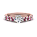 Load image into Gallery viewer, french-pave-round-petite-pink-sapphire-wedding-ring-set-in-FD9918ROGSADRPIANGLE3-NL-RG-B1
