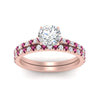 Load image into Gallery viewer, french-pave-round-petite-pink-sapphire-wedding-ring-set-in-FD9918ROGSADRPIANGLE3-NL-RG-B1