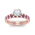 Thumbnail 66 - french-pave-round-petite-pink-sapphire-wedding-ring-set-in-FD9918ROGSADRPIANGLE3-NL-RG-B1