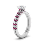 Load image into Gallery viewer, french-pave-round-petite-pink-sapphire-wedding-ring-set-in-FD9918ROGSADRPIANGLE3-NL-WG-B1
