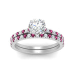Load image into Gallery viewer, french-pave-round-petite-pink-sapphire-wedding-ring-set-in-FD9918ROGSADRPIANGLE3-NL-WG-B1
