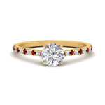 Load image into Gallery viewer, french-pave-round-petite-ruby-engagement-ring-in-FD9918RORGRUDRANGLE3-NL-YG
