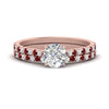 Load image into Gallery viewer, french-pave-round-petite-ruby-wedding-ring-set-in-FD9918ROGRUDRANGLE3-NL-RG-B1