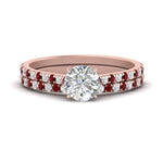 Load image into Gallery viewer, french-pave-round-petite-ruby-wedding-ring-set-in-FD9918ROGRUDRANGLE3-NL-RG-B1
