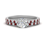 Load image into Gallery viewer, french-pave-round-petite-ruby-wedding-ring-set-in-FD9918ROGRUDRANGLE3-NL-WG-B1
