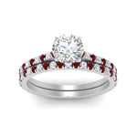 Load image into Gallery viewer, french-pave-round-petite-ruby-wedding-ring-set-in-FD9918ROGRUDRANGLE3-NL-WG-B1
