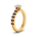 Load image into Gallery viewer, french-pave-round-petite-ruby-wedding-ring-set-in-FD9918ROGRUDRANGLE3-NL-YG-B1
