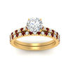 Load image into Gallery viewer, french-pave-round-petite-ruby-wedding-ring-set-in-FD9918ROGRUDRANGLE3-NL-YG-B1