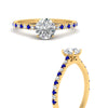 Load image into Gallery viewer, french-pave-round-petite-sapphire-engagement-ring-in-FD9918RORGSABLANGLE3-NL-YG
