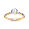 Load image into Gallery viewer, french-pave-round-petite-sapphire-engagement-ring-in-FD9918RORGSABLANGLE3-NL-YG