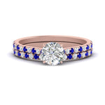 Load image into Gallery viewer, french-pave-round-petite-sapphire-wedding-ring-set-in-FD9918ROGSABLANGLE3-NL-RG-B1
