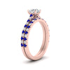 Load image into Gallery viewer, french-pave-round-petite-sapphire-wedding-ring-set-in-FD9918ROGSABLANGLE3-NL-RG-B1