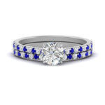 Load image into Gallery viewer, french-pave-round-petite-sapphire-wedding-ring-set-in-FD9918ROGSABLANGLE3-NL-WG-B1
