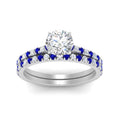 Thumbnail 8 - french-pave-round-petite-sapphire-wedding-ring-set-in-FD9918ROGSABLANGLE3-NL-WG-B1