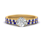 Load image into Gallery viewer, french-pave-round-petite-sapphire-wedding-ring-set-in-FD9918ROGSABLANGLE3-NL-YG-B1
