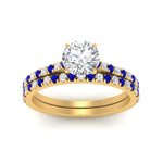 Load image into Gallery viewer, french-pave-round-petite-sapphire-wedding-ring-set-in-FD9918ROGSABLANGLE3-NL-YG-B1
