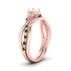 Load image into Gallery viewer, french-pave-semi-mount-contour-emerald-wedding-band-in-rose-gold-FD9986B1SMGEMGR-NL-RG
