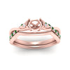 Load image into Gallery viewer, french-pave-semi-mount-contour-emerald-wedding-band-in-rose-gold-FD9986B1SMGEMGR-NL-RG