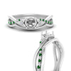 Load image into Gallery viewer, french-pave-semi-mount-contour-emerald-wedding-band-in-white-gold-FD-9986B1SMGEMGR-NL-WG