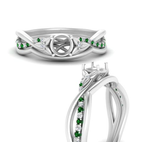 french-pave-semi-mount-contour-emerald-wedding-band-in-white-gold-FD-9986B1SMGEMGR-NL-WG