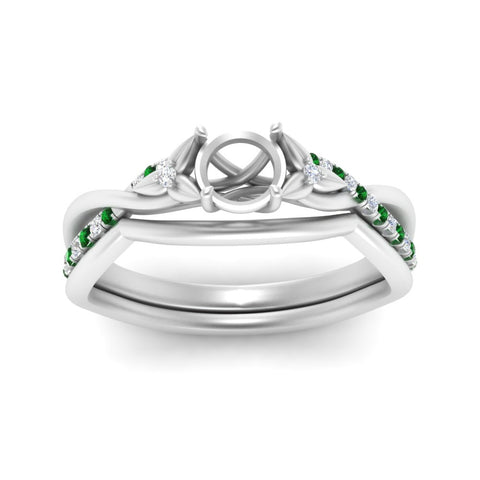 french-pave-semi-mount-contour-emerald-wedding-band-in-white-gold-FD-9986B1SMGEMGR-NL-WG