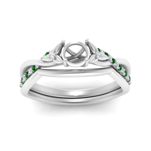 french-pave-semi-mount-contour-emerald-wedding-band-in-white-gold-FD-9986B1SMGEMGR-NL-WG