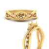 Load image into Gallery viewer, french-pave-semi-mount-contour-orange-sapphire-wedding-band-in-yellow-gold-FD9986B1SMGSAOR-NL-YG