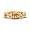 Load image into Gallery viewer, french-pave-semi-mount-contour-pink-sapphire-wedding-band-in-yellow-gold-FD9986B1SMGSADRPI-NL-YG