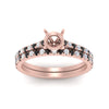 Load image into Gallery viewer, french-pave-semi-mount-petite-black-diamond-wedding-ring-set-in-FD9918SMGBLACKANGLE3-NL-RG-B1