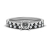 Load image into Gallery viewer, french-pave-semi-mount-petite-black-diamond-wedding-ring-set-in-FD9918SMGBLACKANGLE3-NL-WG-B1