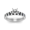 Load image into Gallery viewer, french-pave-semi-mount-petite-black-diamond-wedding-ring-set-in-FD9918SMGBLACKANGLE3-NL-WG-B1