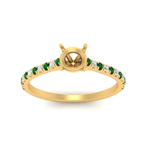french-pave-semi-mount-petite-emerald-engagement-ring-in-FD9918SMRGEMGRANGLE3-NL-YG