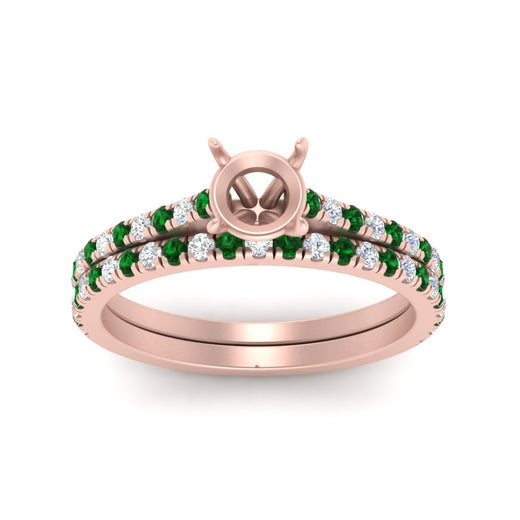 french-pave-semi-mount-petite-emerald-wedding-ring-set-in-FD9918SMGEMGRANGLE3-NL-RG-B1