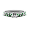 Load image into Gallery viewer, french-pave-semi-mount-petite-emerald-wedding-ring-set-in-FD9918SMGEMGRANGLE3-NL-WG-B1
